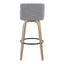 Toriano - Contemporary Fixed Height Barstool With Swivel With Round Footrest Comfort And Style (Set of 2)