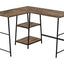 Computer Desk, Home Office, Corner, Storage Shelves, L-Shape, Work, Laptop, Contemporary, Modern - Brown