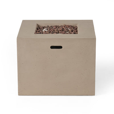 Outdoor Patio Square Gas Burning Concrete Fire Pit 40, 000 Btu