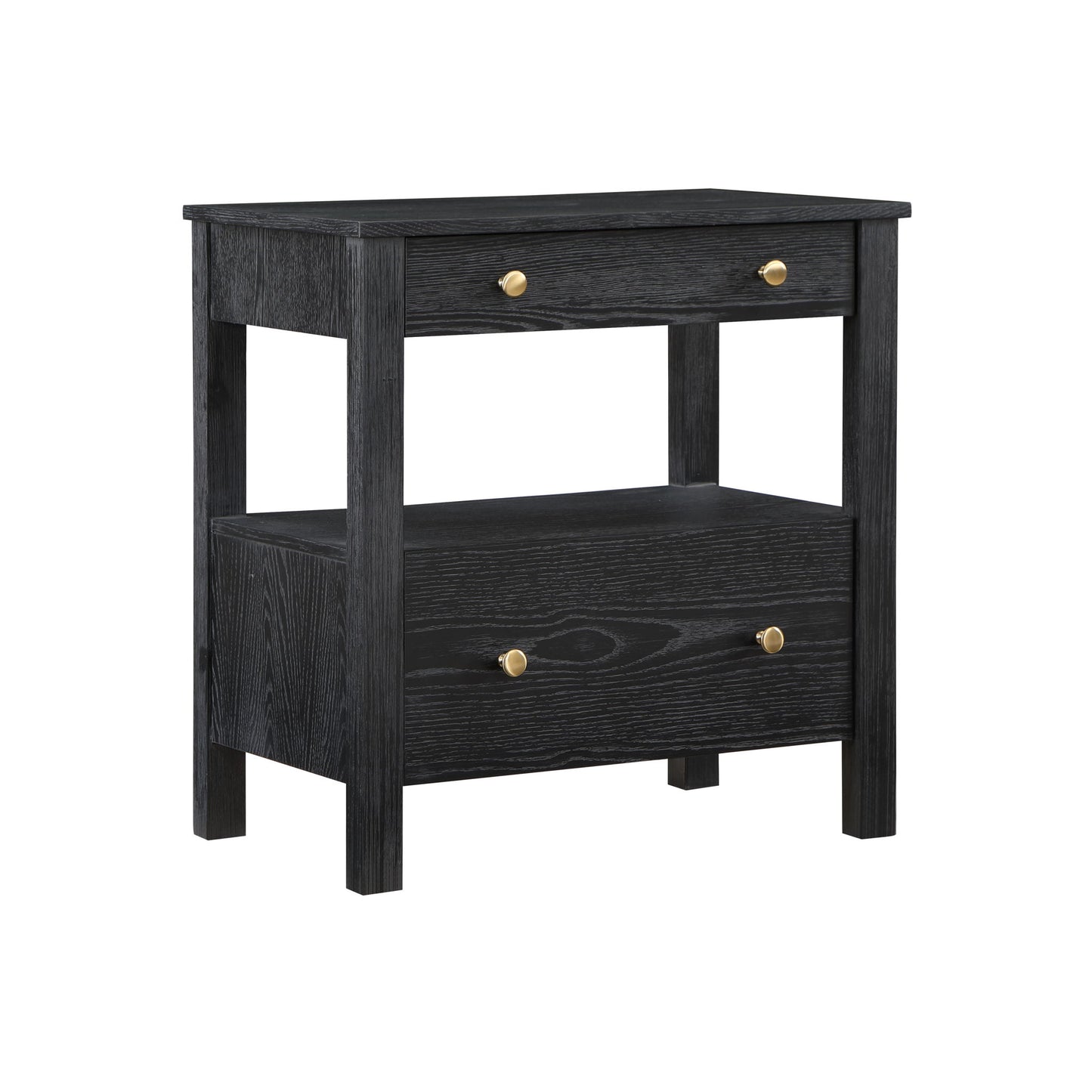 Danielle - 2 Drawer Nightstand - Black