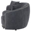 Lorraine - Upholstered Curved Loveseat - Dark Gray