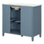 Bathroom Vanity With Sink, 1 Tip Out Drawer, 3 Side Drawers, Adjustable Shelf