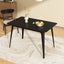 5 Piece Dining Set With 1 Table And 4 Upholstered Chairs - Black / Light Gray