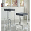 Upholstered Bar Stool With High-Shine Legs