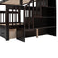 Stairway Bunk Bed With Storage And Guard Rail For Bedroom