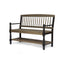 Slatted Bench With Built In Shelf