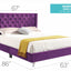 Upholstered Nailhead Trim Chic Bed