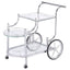 Reia - 3 Tier Cart With Casters & Tempered Glass Design - Chrome