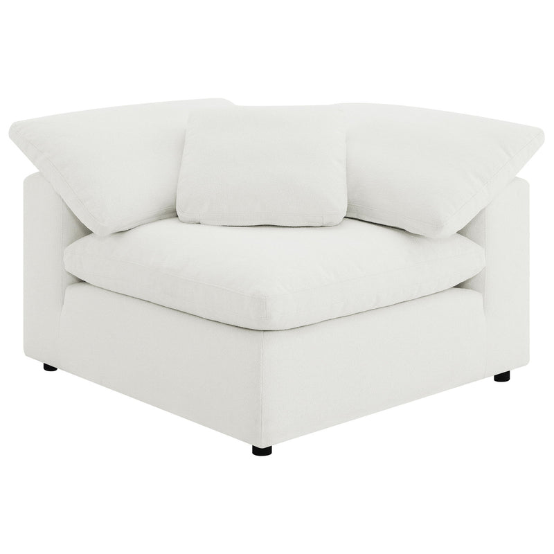 Segoura - 6 Piece Upholstered Modular Sectional With Ottoman - Ivory