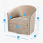 Eden - Swivel Chair With Upholstery And Hardwood Frame
