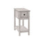 Accent End Table, 2 Tier, Narrow, Lamp, Storage Drawer, Charming Design