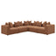 Colleen - Armless Chair With Pillows - Terracotta