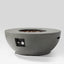 Propane Gas Fire Pit Table, 50000 Btu, Round With Tank Holder For Outside - Gray