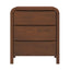 Lionel - Nightstand 3 Drawer Bed Side Table - Brown