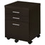 3 Drawer File Cabinetб Compact Office Storage For Home - Brown