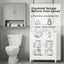 Multi Functional Wall Mounted Cabinet With Adjustable Shelves For Bathroom