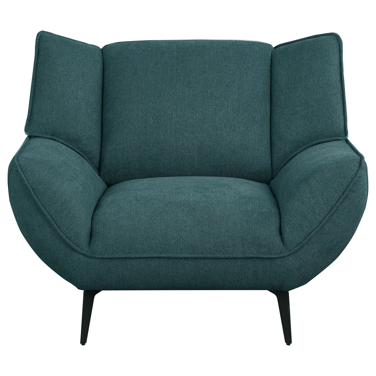 Grenada - Upholstered Flared Arm Accent Chair - Teal Blue