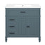 Bathroom Vanity With Sink, 2 Doors 2 Drawers, Freestanding Design