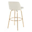 Toriano - Contemporary Fixed Height Barstool With Swivel And Round Footrest (Set of 2)
