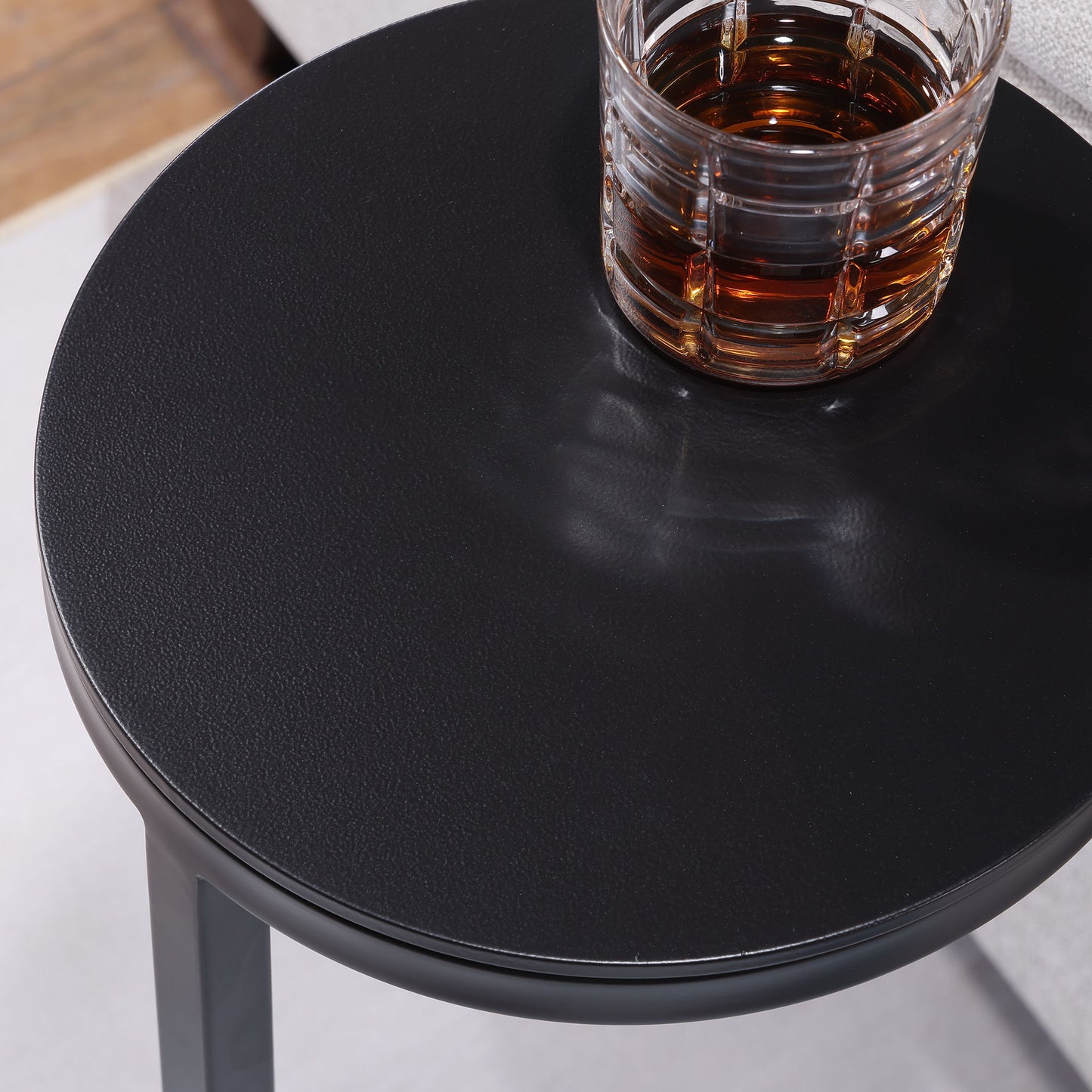 Yancey - Round Accent Table - Antique Bronze