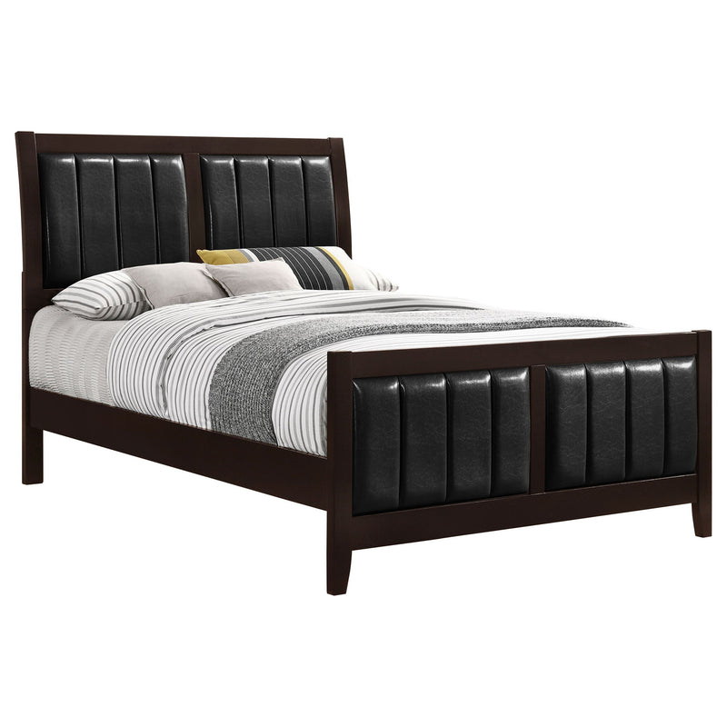 Upholstered Panel Bed With Headboard And Footboard