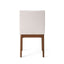 5 Piece Dining Set With Table And Upholstered Chairs - Light Beige / Walnut