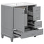 Freestanding Bathroom Vanity With Sink, Soft Close Door, 3 Drawers