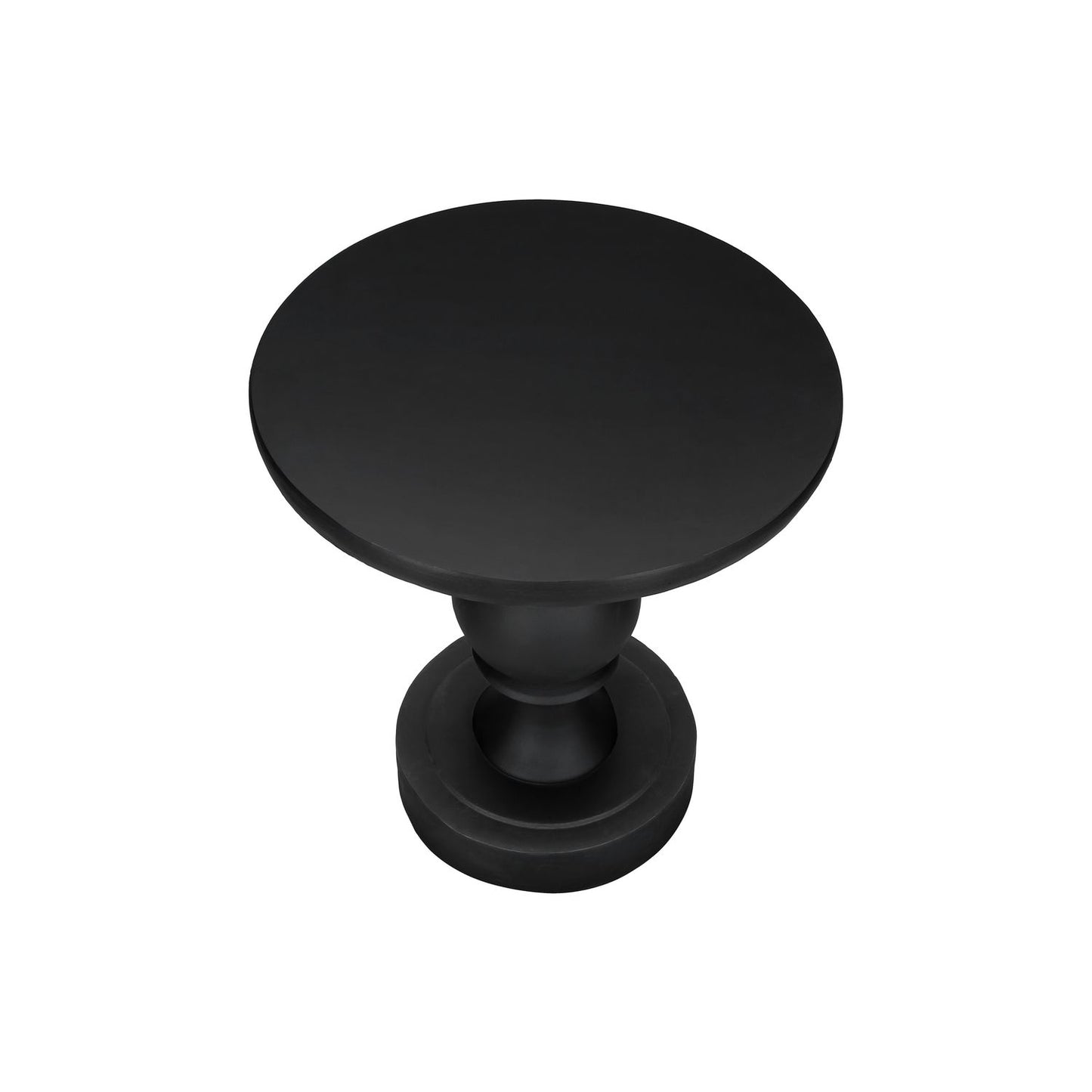 Round Accent Table, Indoor / Outdoor - Black