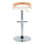 Grotto - Contemporary Adjustable Height Barstool With Swivel With Straight T Footrest (Set of 2)