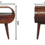 Large Chestnut Circular Bedside