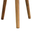 Inlay Bone Tripod Stool - Beige / White