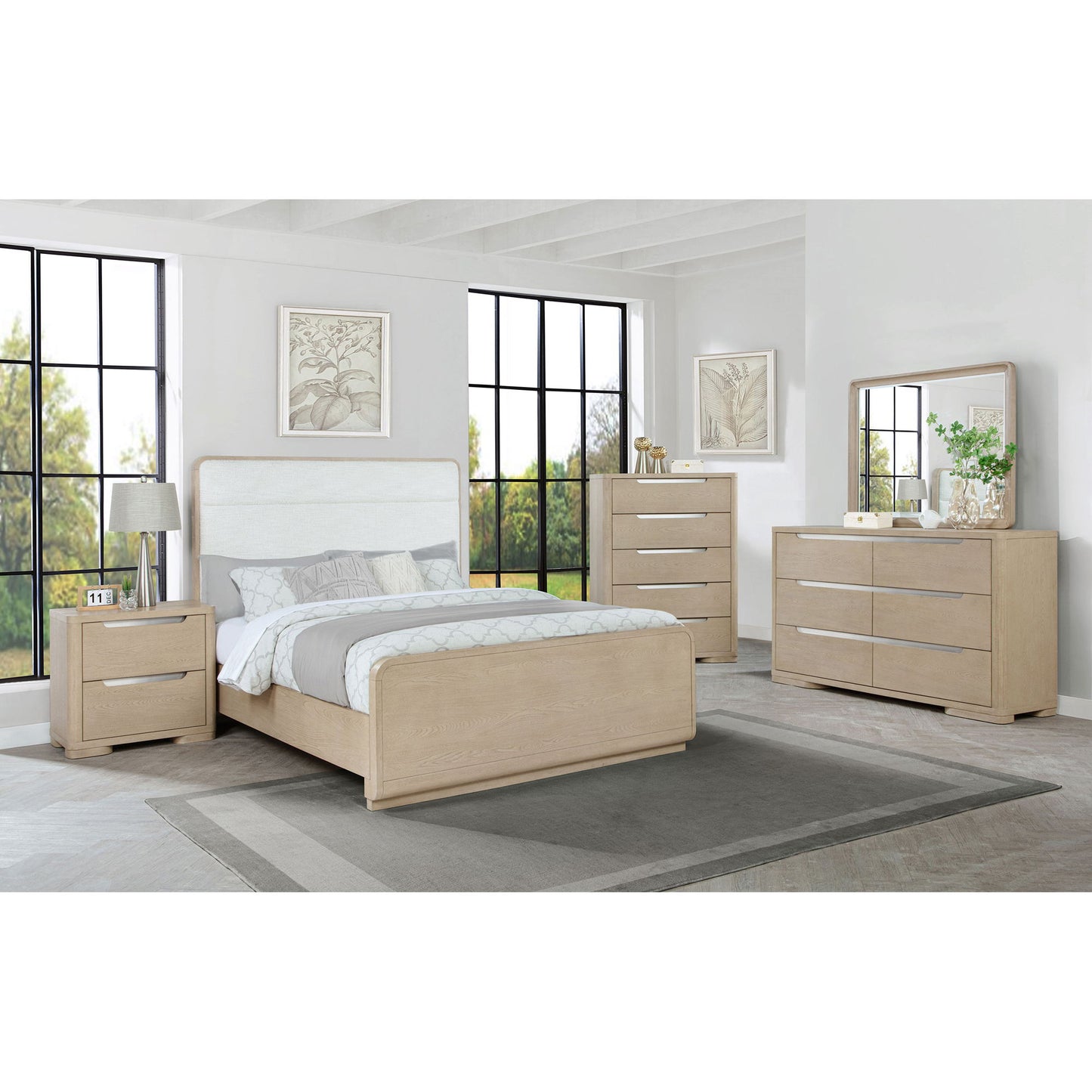 Mirador - 2 Drawer Nightstand Bedside Table - Natural