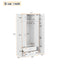 Modern 3 Door Mirror Wardrobe With 2 Drawers And Top Cabinet