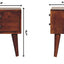 Mini Modern Bedside Table - Chestnut