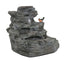 Concrete Rock Waterfall Fountain With LED Lights, Outdoor Garden Decor
