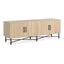 4 Door TV Cabinet, 2 Storage Spaces, Adjustable Shelves