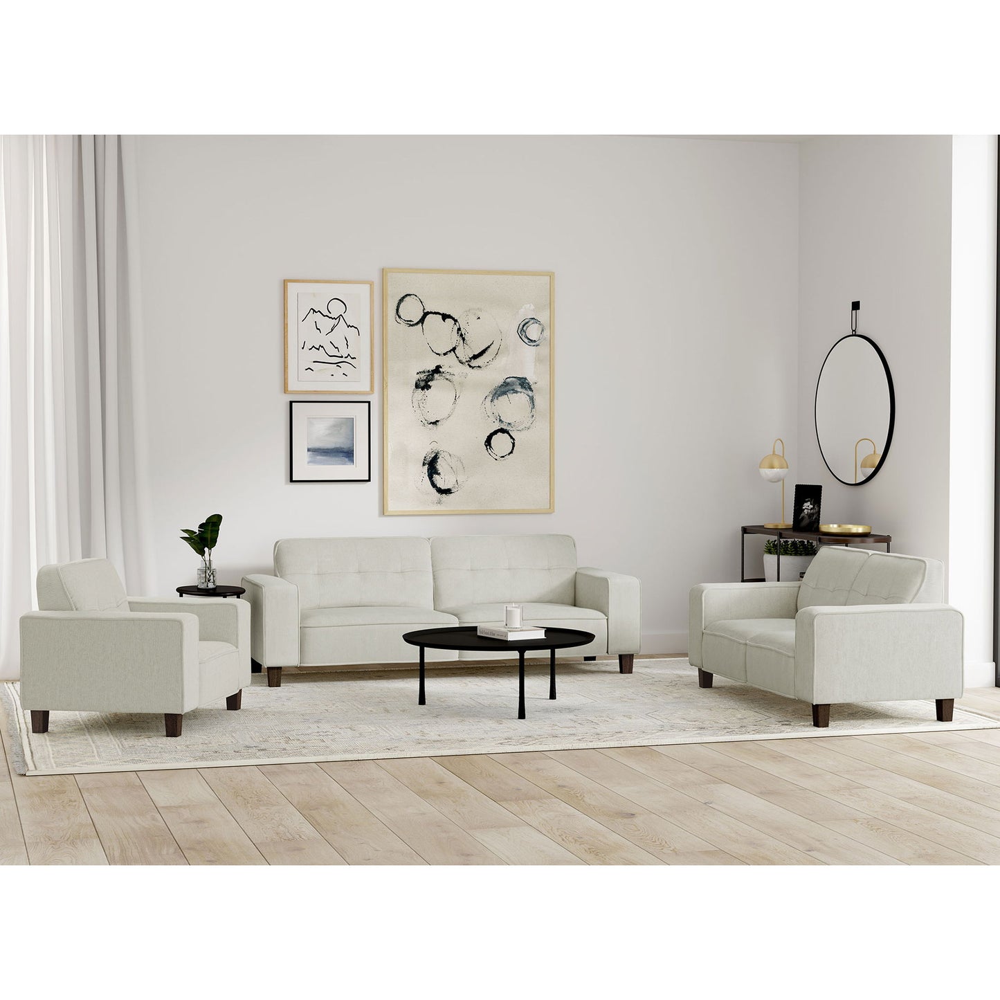 Evoke - Upholstered Tufted Sofa - Greige