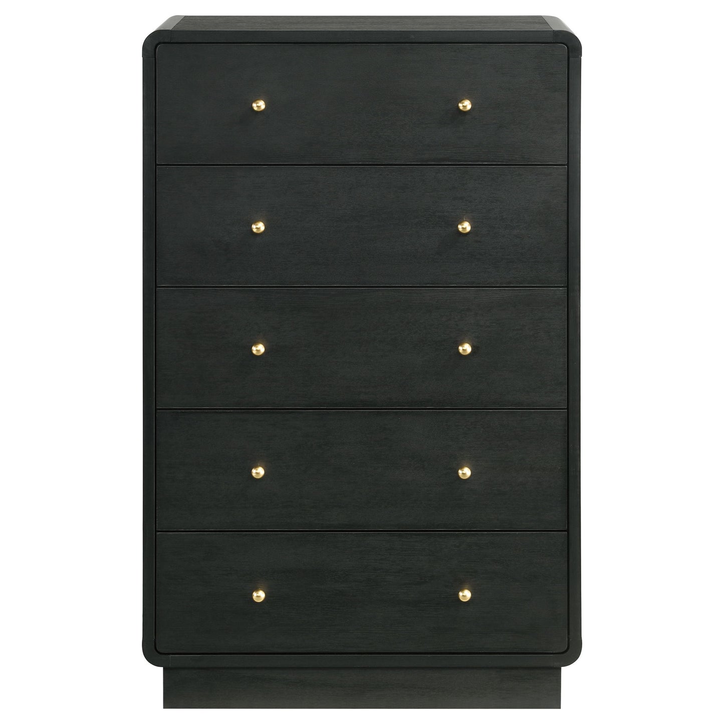 Burton - 5 Drawer Chest Of Drawers - Black