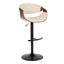 Symphony - Mid Century Modern Adjustable Barstool With Swivel With Rounded T Footrest (Set of 2)