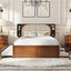 Headboard Bed With 2 Drawers And Trundle