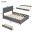 Upholstered Platform Bed With Drawers, Classic Headboard Design