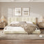 Upholstered Platform Bed Frame With Tufted Headboard