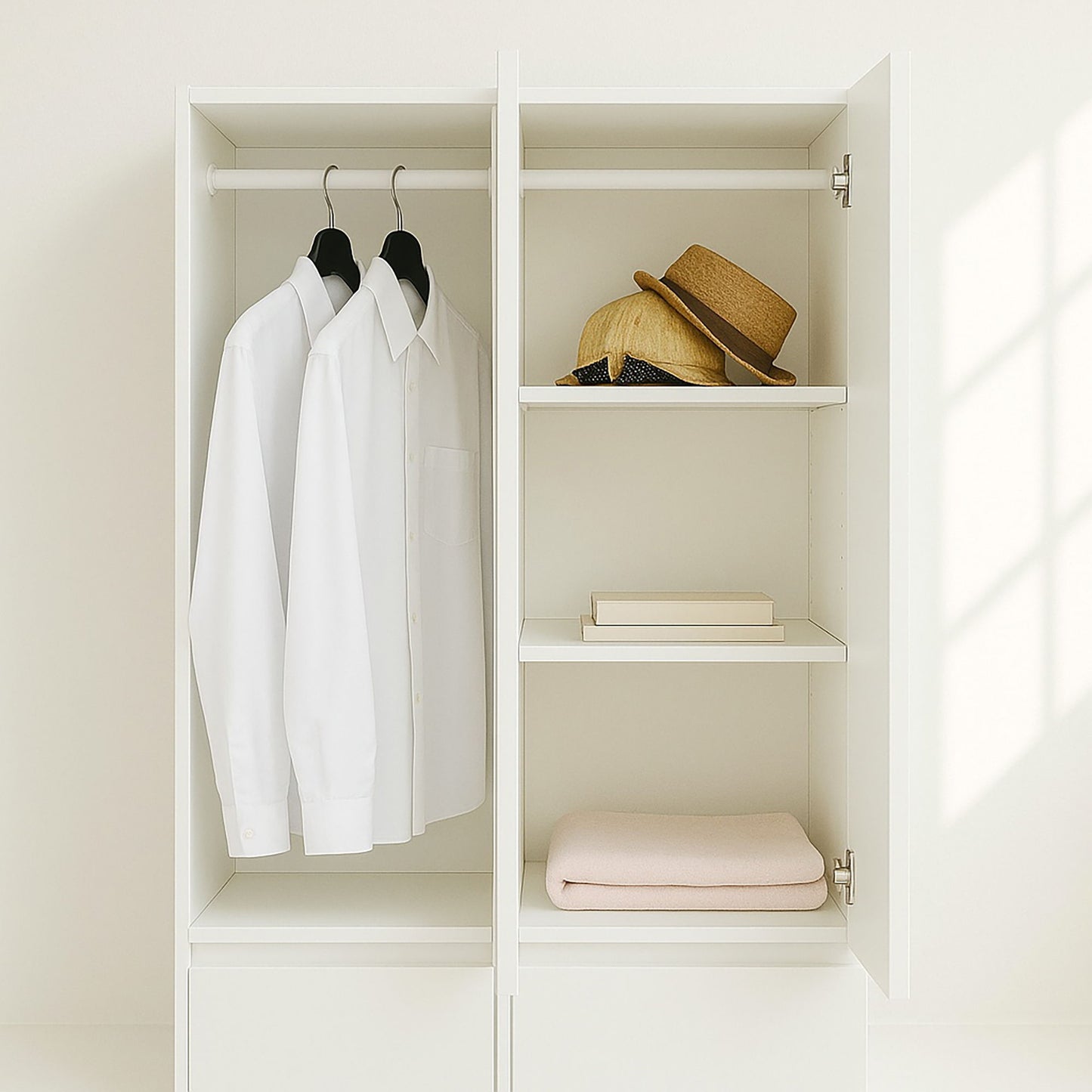Elise - Modular Closet System & Mirror - White
