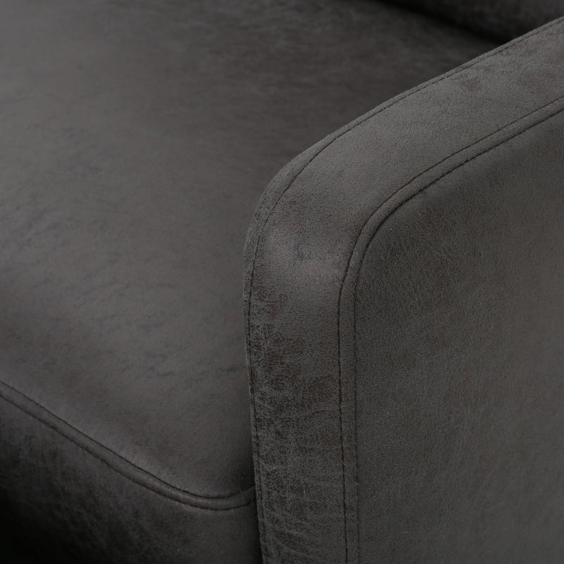 Alma - Contemporary Upholstered Loveseat Recliner - Slate