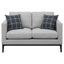 Saba - Cushion Back Loveseat With Pillow Top Arms - Light Gray