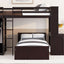 Loft Bed With A Stand Alone Bed, Shelves, Desk, And Wardrobe