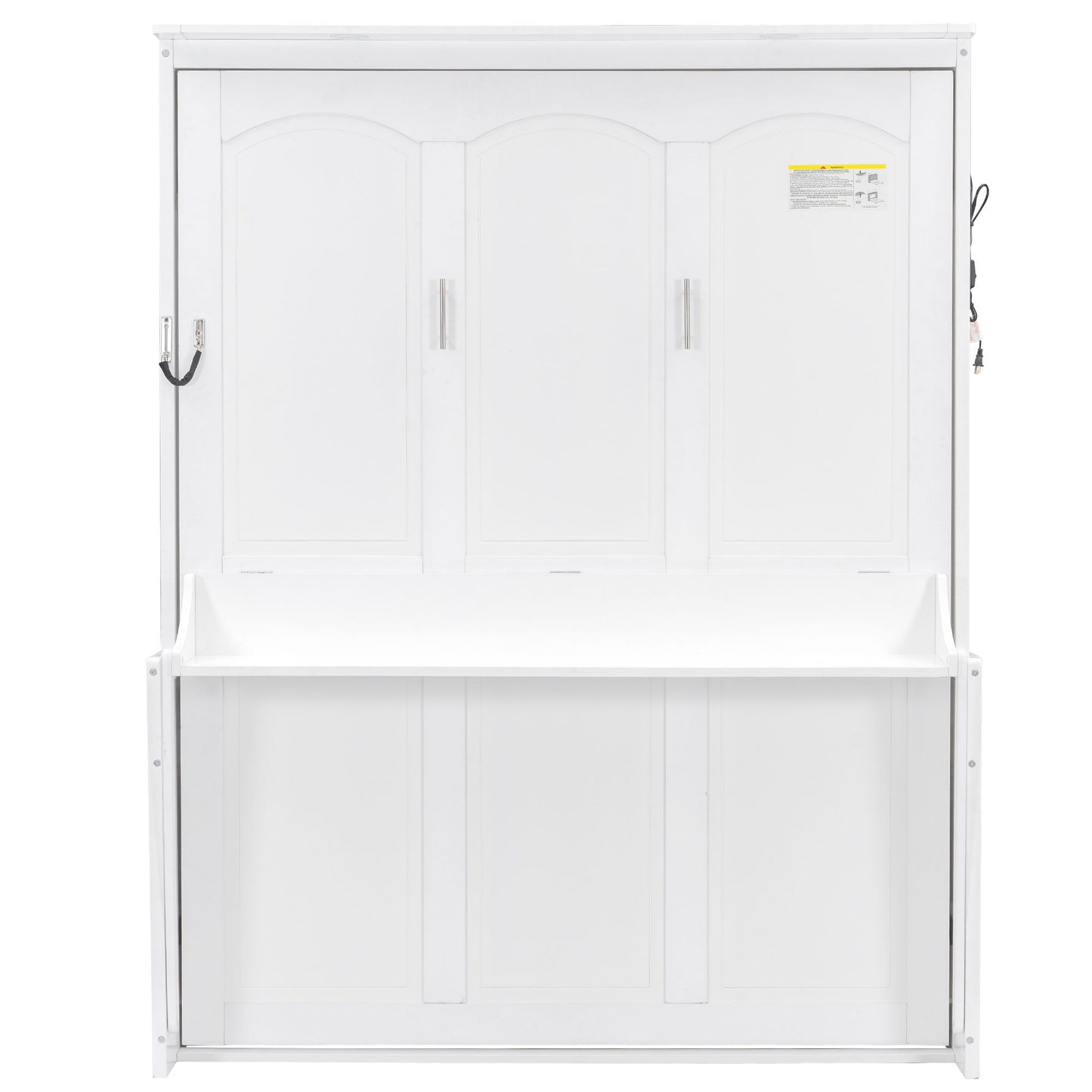 Murphy Bed With Desk, LED Lights And USB Charging Station