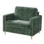 Accent Chair Upholstered Single Sofa With Square Arms, Sewn Pillow Back For Living Room