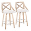 Charlotte - Farmhouse Fixed Height Counter Stool With Swivel And Round Footrest (Set of 2)