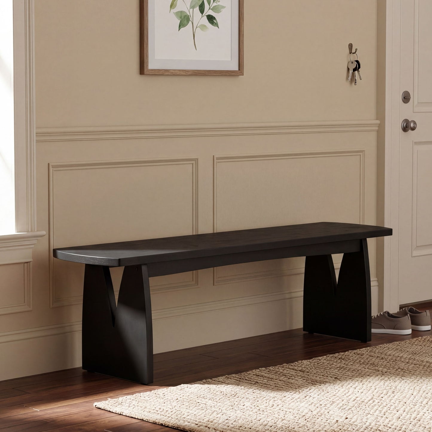Dining Bench For Kitchen - Black